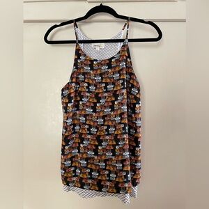 Porridge Anthropologie top with vintage suitcase design